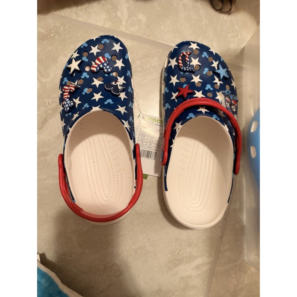 Crocs Classic Clog Americana Disney Edition Adult M6/W8 Theme Park Exclusive New